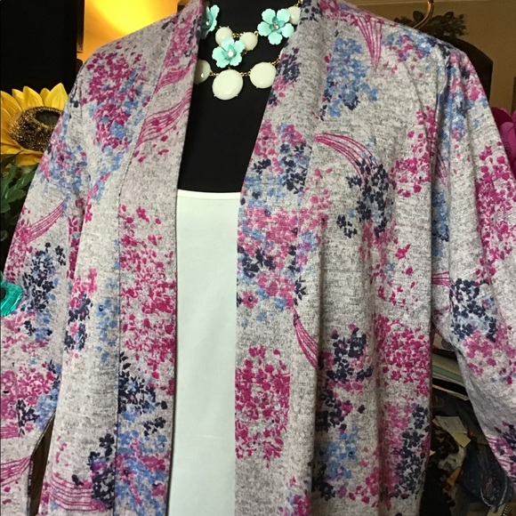 NWT Lane Bryant Sz16 Floral Cardigan:FrontPock… - Picture 3 of 8